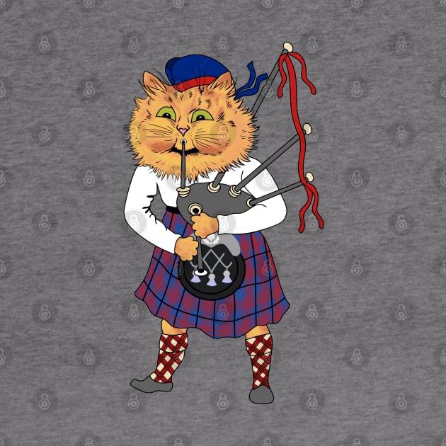 Scottish Bagpipe Playing Cat by KarwilbeDesigns